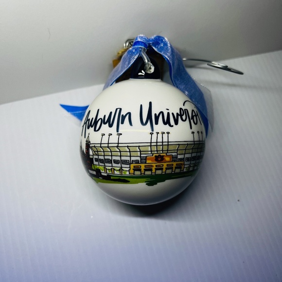 Auburn University War Eagle Christmas Ornament Glory Haus Kalyn Dunks Porcelain - Picture 4 of 16